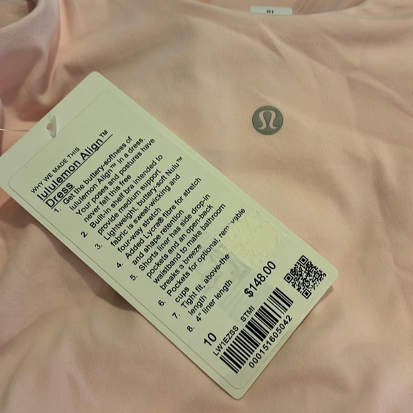 Lululemon Align Dress, Strawberry Milkshake, Size 10 - Picture 7 of 9